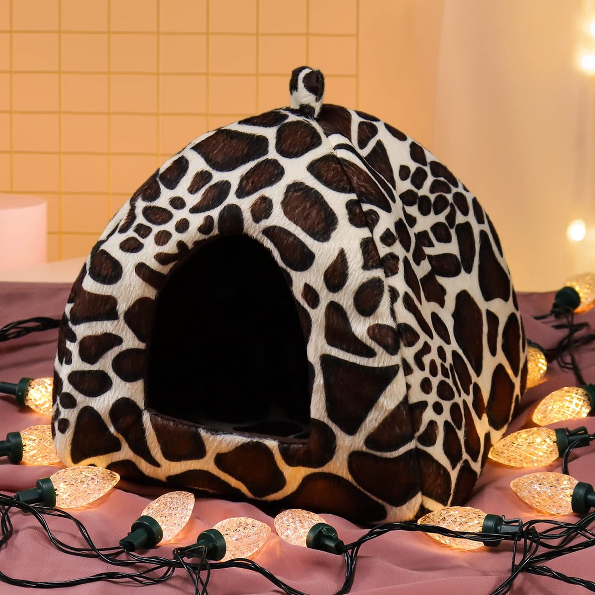 2 Stuks Cavia Bed - Wasbaar Knuffelhol en Verstopplaats - Hamsterkooi Accessoires voor Hamsters, Dwergkonijnen, Chinchilla's, Gel, Fretten