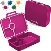 Bento Box voor kinderen, versterkte sluitingen, lekvrij en BPA-vrij, extreem robuust, lunchbox, ideaal voor de kleuterschool en op school, paars