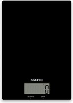 Salter Digital Kitchen Scale Easy Clean ultraslank compact glazen plateau, zwart