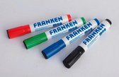 Franken whiteboardstift met magnetische dop, 1-3mm ronde punt, assorti van 4 stuks
