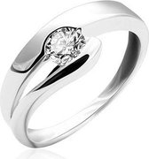 Schitterende Zilveren Ring met Swarovski ® Zirkonia 19,75 mm. (maat 62) model 118| Aanzoeksring