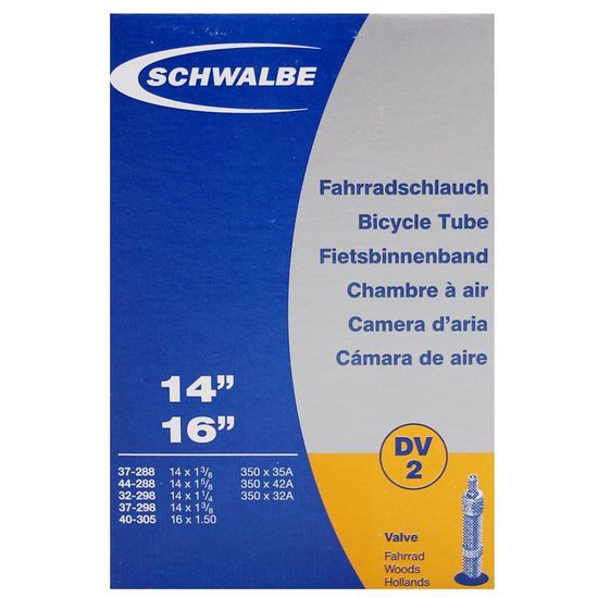 Binnenband Schwalbe DV2 14 / 32/47-288/305 - 32mm ventiel van Schwalbe — afbeelding 4