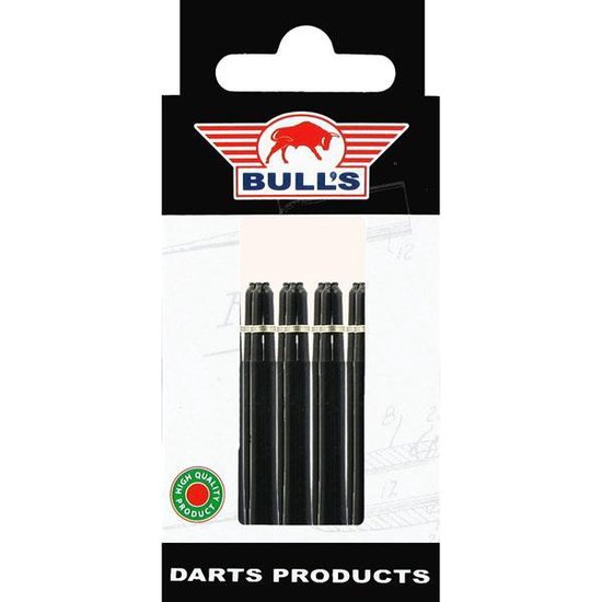 BULL'S nylon shaft medium + Ring - Zwart (5 stuks) - Bull's