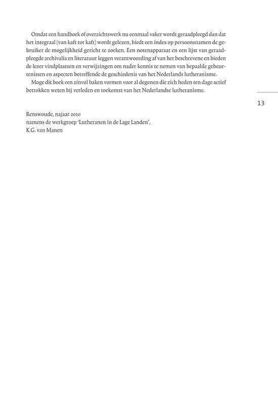 Pagina met een inleiding en informatie over lutheranen in Nederland.