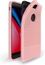 iPhone 7 Plus | 8 Plus  TPU-siliconen Hoesje Geborsteld Rose