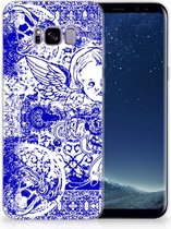 Samsung Galaxy S8 Plus TPU siliconen Hoesje Angel Skull Blue