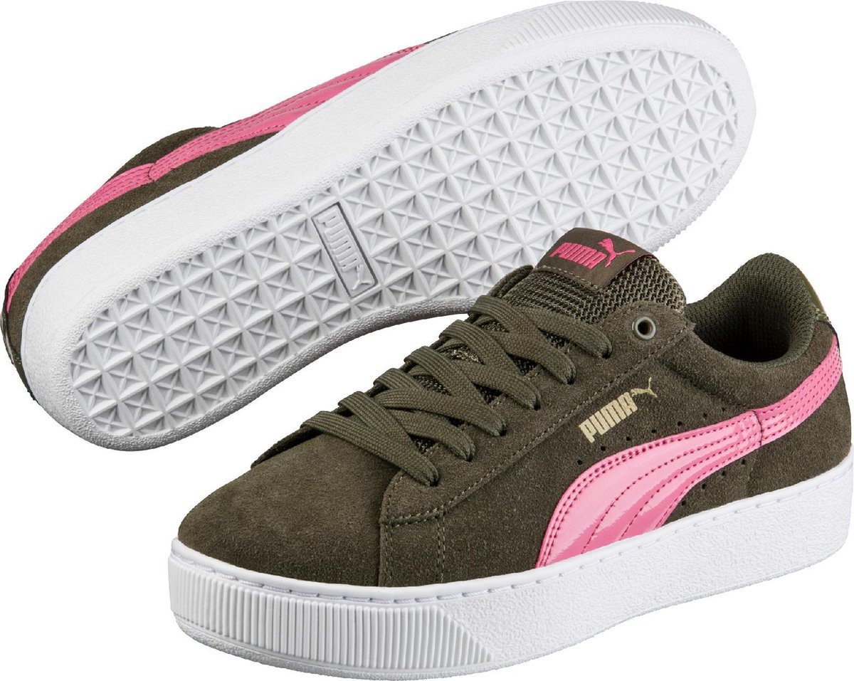 Puma Vikky Platform Sneakers Dames Puma Black-Puma White