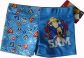 Blauwe strakke zwembroek van Brandweerman Sam maat 98/104