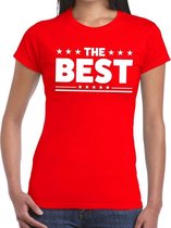 The Best tekst t-shirt rood dames L