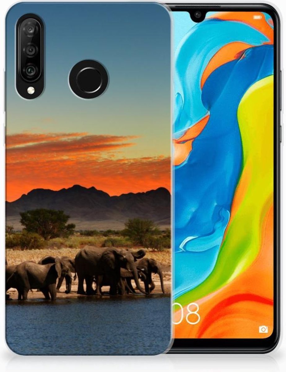 Huawei P30 Lite TPU Hoesje Olifanten