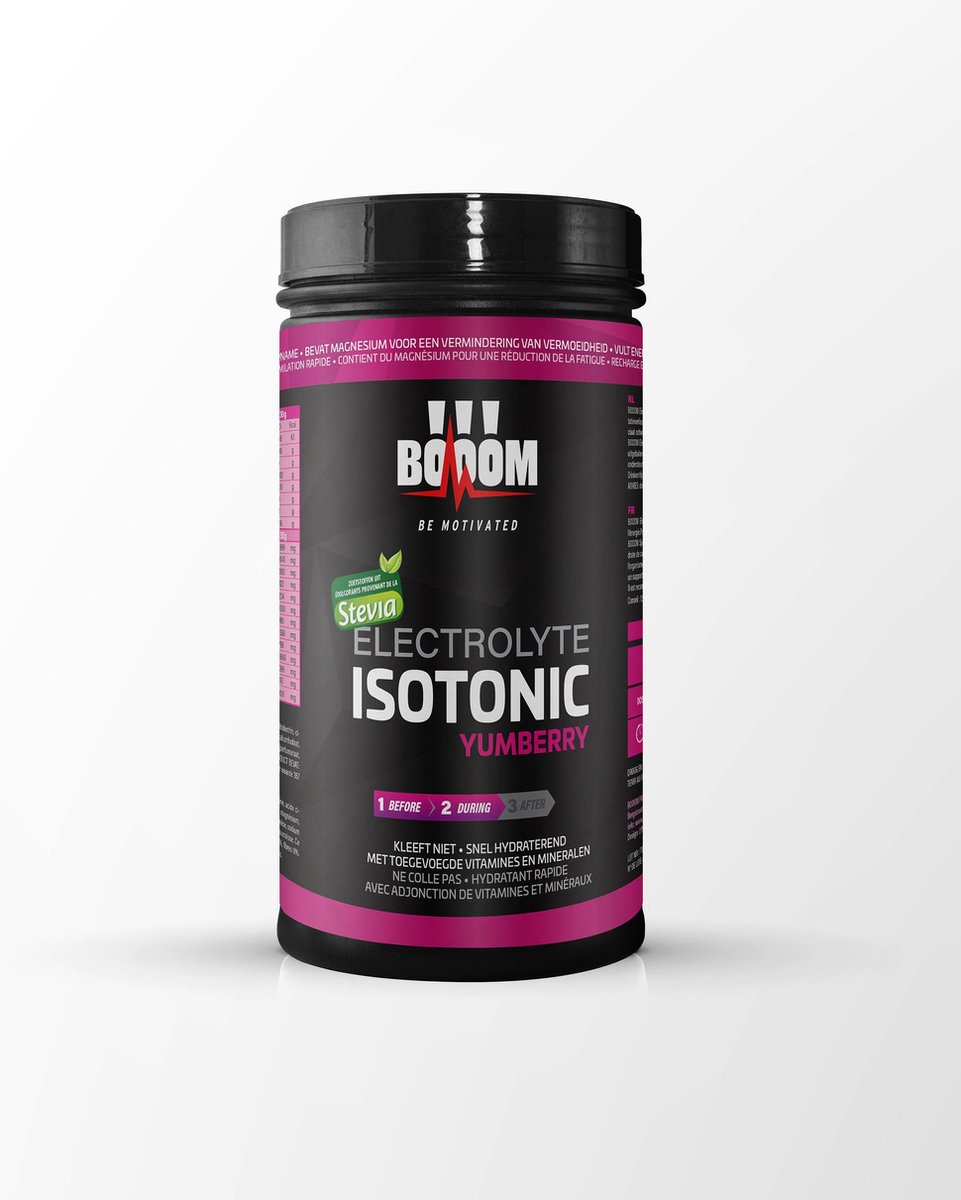 Goedkoopste BOOOM Electrolyte Sports Drink 750g Yumberry
