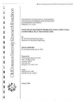 Nonlinear Transient Problems Using Structure Compatible Heat Transfer Code