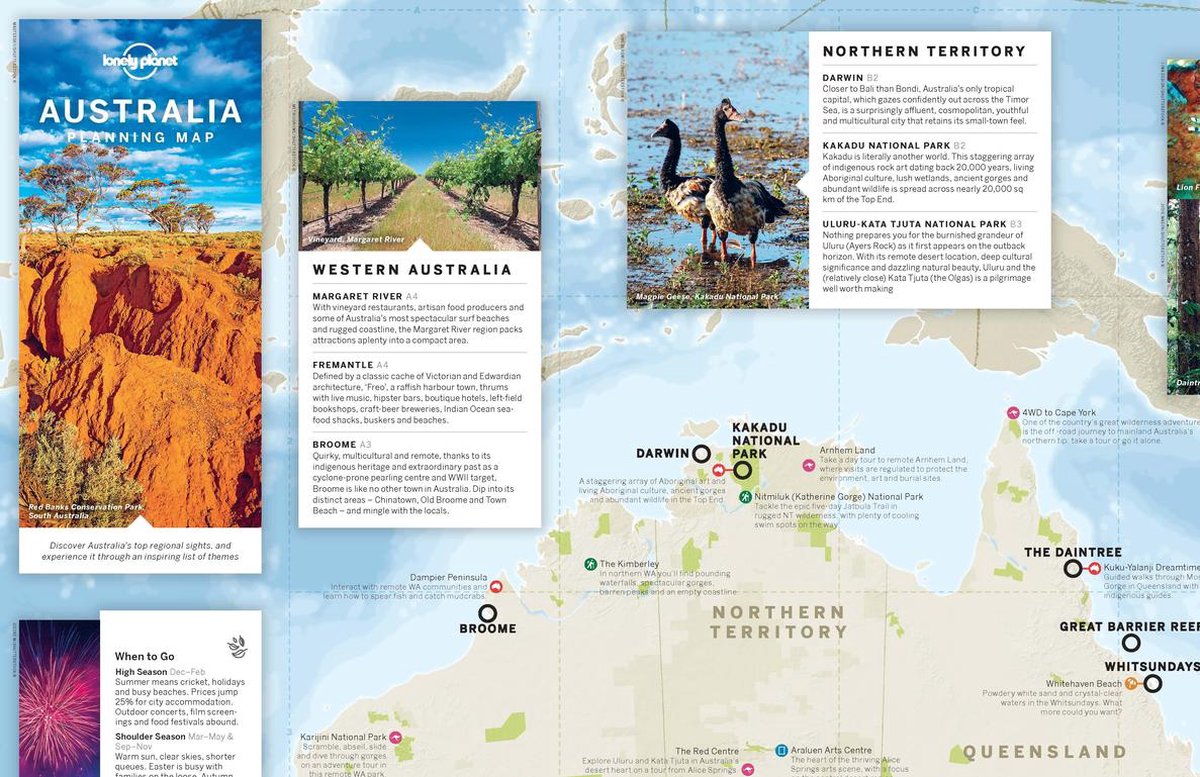 Lonely Australia Planning Map, Lonely 9781786579089