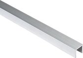 Essentials U-profiel aluminium brut 100 x 2 x 2 cm