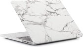 Hardcover Case Cover Voor Apple Macbook Air 13 13.3 Inch 2018/2019 A1932 Hard Shell Hoes - Notebook Sleeve Skin Protector - Marble Wit