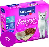Vitakraft Poesie Multipack Deli Sauce Vis Pouch 6x85 g - Kattenvoer - 7 x Koolvis&Kabeljauw
