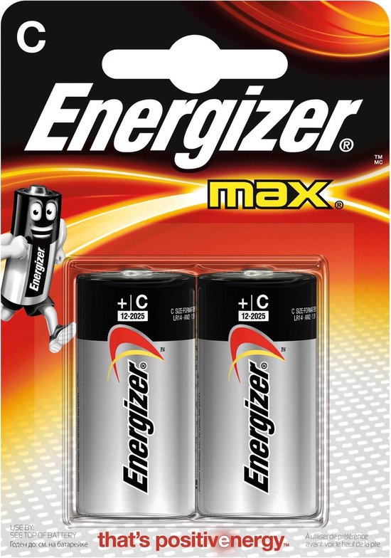 Energizer Alkaline Batterij C 1.5 V Max 2-Blister