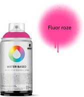 MTN Fluoriserend roze waterbasis spuitverf - 300ml lage druk en matte afwerking