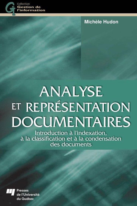 Analyse et représentation documentaires - cover