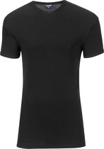 Slater 5620 - Bodyfit T-shirt V-neck  s/sl black M 100% cotton 1x1 rib