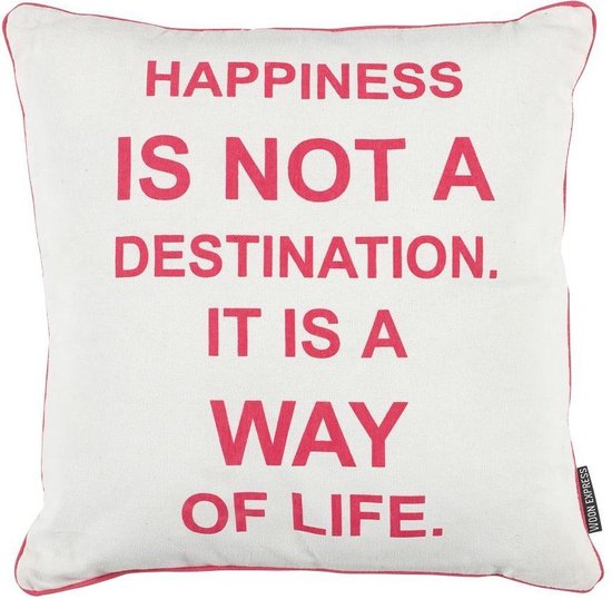 Woonexpress Tekst Sierkussen Wit