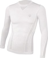 Performance Baselayer shirt lange mouwen wit - thermische onderkledij lopen/fietsen/voetbal
