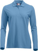 Clique New Classic Polo Shirt Marion L/S Lichtblauw maat M
