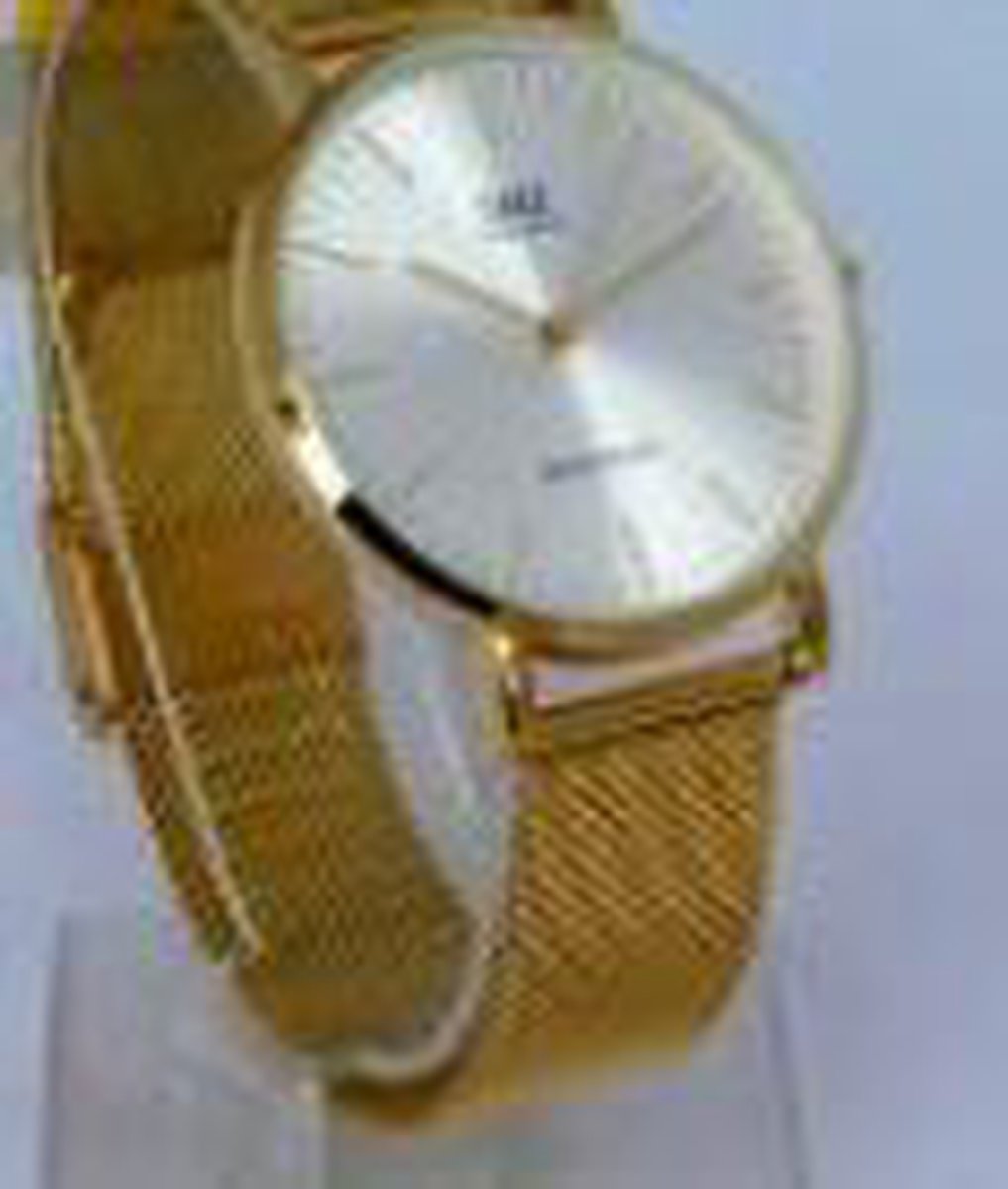 Q en Q heren horloge Q892J802Y- goudkleurige band en wijzerplaat