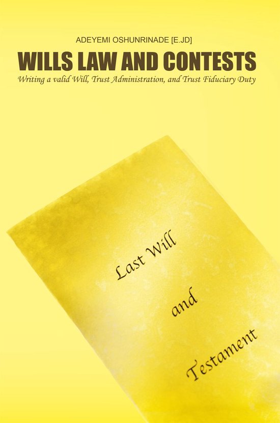 Wills Law and Contests - cover