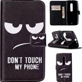 Do not Touch My Phone wallet hoesje Motorola Moto X Play