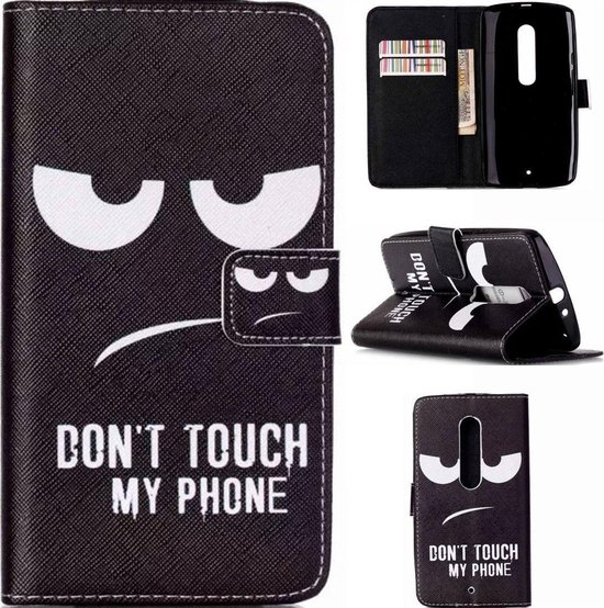 Do not Touch My Phone wallet hoesje Motorola Moto X Play | bol.com