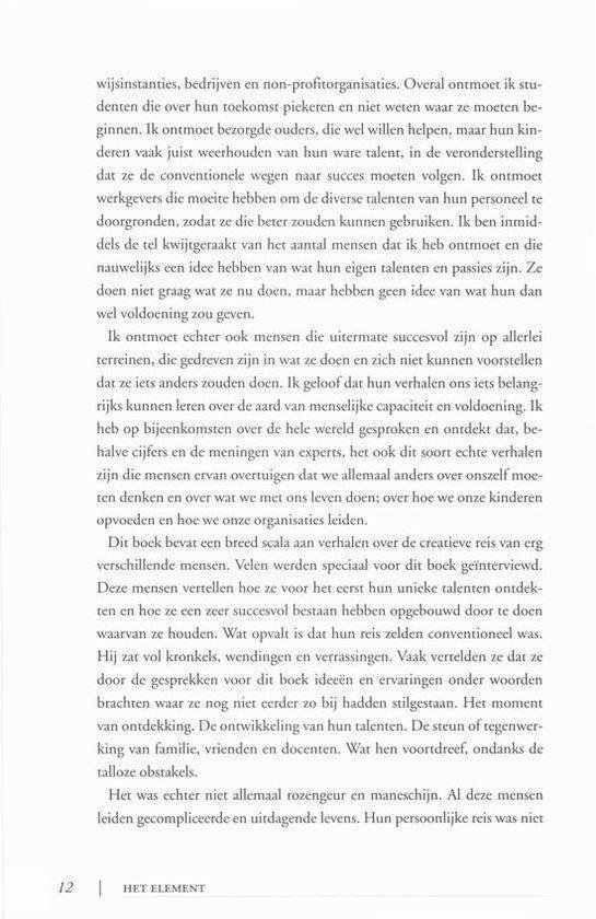 Tekstpagina met verschillende paragrafen over educatie en talent.