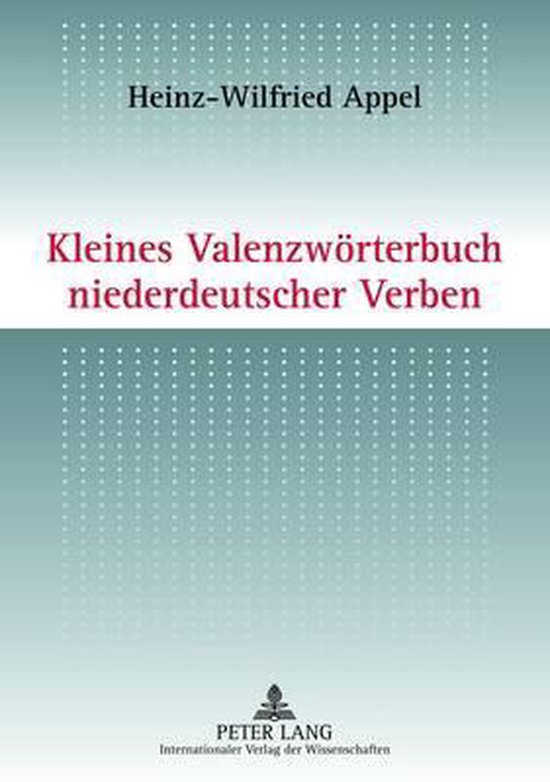 Kleines Valenzwörterbuch niederdeutscher Verben - cover