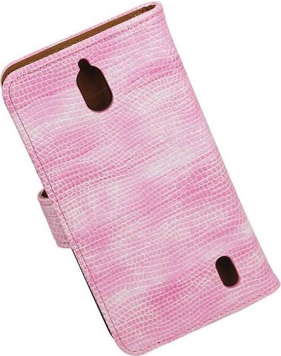 Coque Huawei Ascend Y625 Lizard Bookstyle Rose