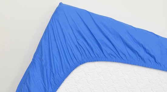 Snoozing - Hoeslaken - Double - 120x200 cm - Coton percale - Sirène