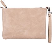Clayre & Eef Tas 16x24 cm Beige /Zacht Roze