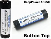 1 Stuk - Button Top - KeepPower 18650 Oplaadbare batterij