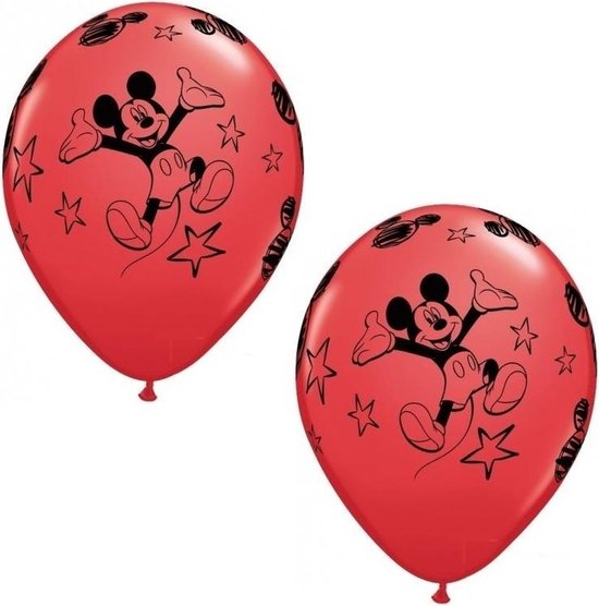 Mickey Mouse ballonnen 6 stuks - Mickey Mouse kinderfeestje ballonnen