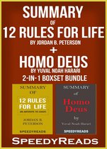 Omslag Summary of 12 Rules for Life: An Antidote to Chaos by Jordan B. Peterson + Summary of Homo Deus by Yuval Noah Harari 2-in-1 Boxset Bundle
