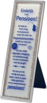 Decoratieve spiegel met tekst: EINDELIJK met PENSIOEN!