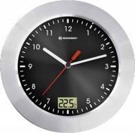 Bresser MyTime Bath zwart badkamerklok