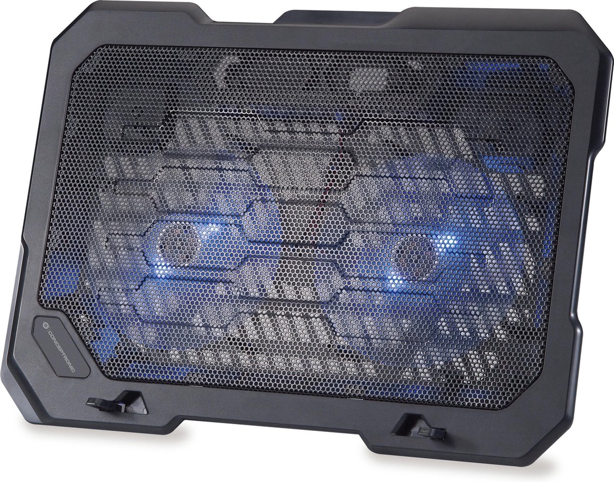 Conceptronic THANA01B notebook cooling pad 39,6 cm (15.6) Zwart