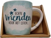 Enjoy Mug - Vrais amis - Avec texte intérieur