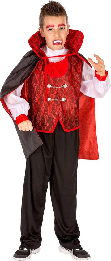 dressforfun - Jongenskostuum graaf Dracula 152 (12-14y) - verkleedkleding kostuum halloween verkleden feestkleding carnavalskleding carnaval feestkledij partykleding - 300156