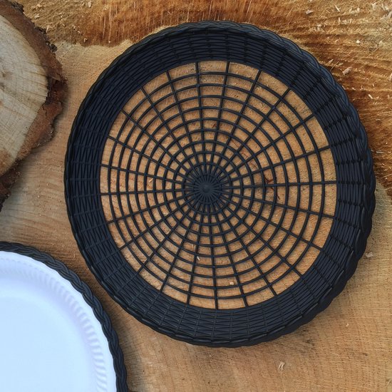 6 zwarte paperplateholders - picknickbord - BBQ bord - feest bord - Smartplates geschikt voor kartonnen / papieren wegwerpbordjes / disposables
