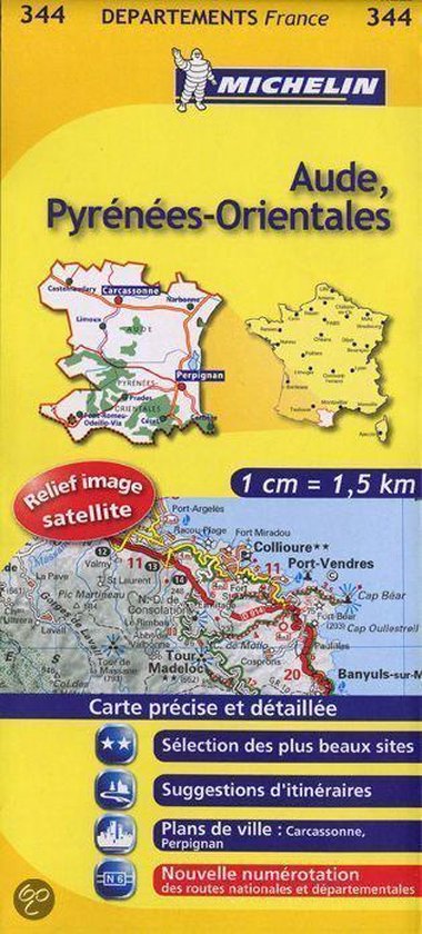 Cover van het boek 'Aude Pyrenees Orientales' van Michelin 11 344 Local