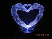 3D led lamp Heart m/v