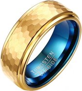 Wolfraam mannen ring Verguld Goud 8mm-18mm