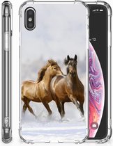 Geschikt voor iPhone Xs Max TPU-siliconen Hoesje Paarden