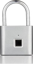 Metalen hangslot met vingerafdruk scanner - Sterk elektrisch slot met vingerprint  - Stalen smart lock slot - Oplaadbaar - Batterij gaat wel 1 jaar mee! IP65 Waterdicht - Waterproo